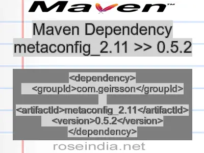 Maven dependency of metaconfig_2.11 version 0.5.2
