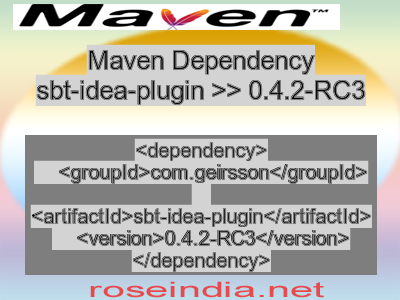 Maven dependency of sbt-idea-plugin version 0.4.2-RC3