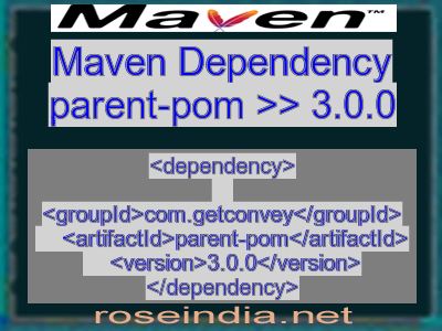 Maven dependency of parent-pom version 3.0.0