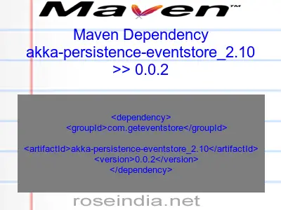 Maven dependency of akka-persistence-eventstore_2.10 version 0.0.2