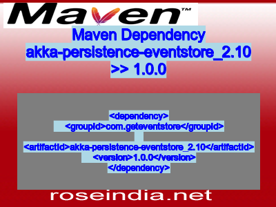 Maven dependency of akka-persistence-eventstore_2.10 version 1.0.0