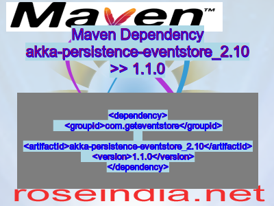 Maven dependency of akka-persistence-eventstore_2.10 version 1.1.0