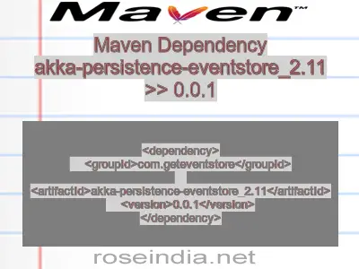 Maven dependency of akka-persistence-eventstore_2.11 version 0.0.1