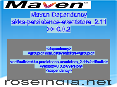 Maven dependency of akka-persistence-eventstore_2.11 version 0.0.2
