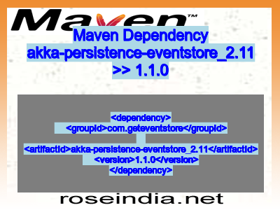 Maven dependency of akka-persistence-eventstore_2.11 version 1.1.0