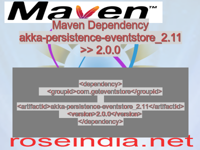 Maven dependency of akka-persistence-eventstore_2.11 version 2.0.0