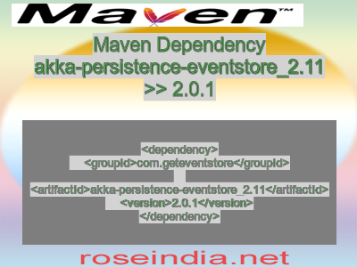 Maven dependency of akka-persistence-eventstore_2.11 version 2.0.1