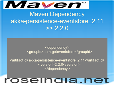 Maven dependency of akka-persistence-eventstore_2.11 version 2.2.0