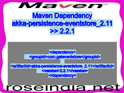 Maven dependency of akka-persistence-eventstore_2.11 version 2.2.1