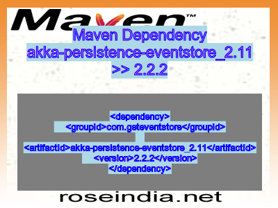 Maven dependency of akka-persistence-eventstore_2.11 version 2.2.2