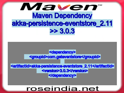 Maven dependency of akka-persistence-eventstore_2.11 version 3.0.3
