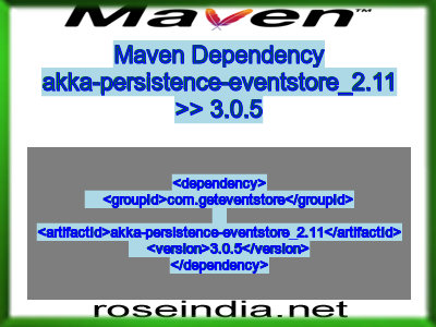 Maven dependency of akka-persistence-eventstore_2.11 version 3.0.5