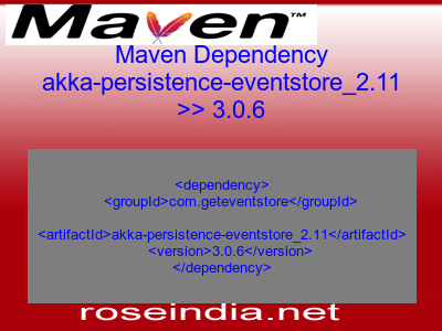 Maven dependency of akka-persistence-eventstore_2.11 version 3.0.6