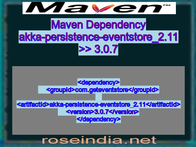 Maven dependency of akka-persistence-eventstore_2.11 version 3.0.7