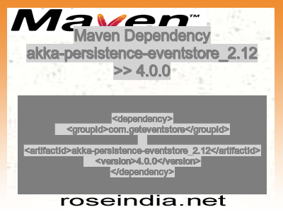 Maven dependency of akka-persistence-eventstore_2.12 version 4.0.0