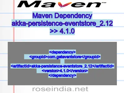 Maven dependency of akka-persistence-eventstore_2.12 version 4.1.0