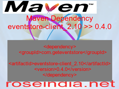 Maven dependency of eventstore-client_2.10 version 0.4.0