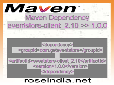 Maven dependency of eventstore-client_2.10 version 1.0.0