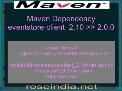 Maven dependency of eventstore-client_2.10 version 2.0.0