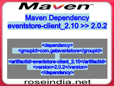 Maven dependency of eventstore-client_2.10 version 2.0.2