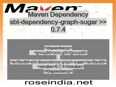 Maven dependency of sbt-dependency-graph-sugar version 0.7.4