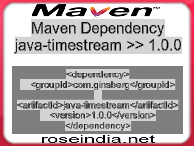 Maven dependency of java-timestream version 1.0.0