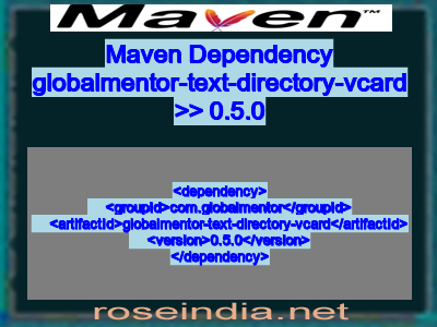 Maven dependency of globalmentor-text-directory-vcard version 0.5.0
