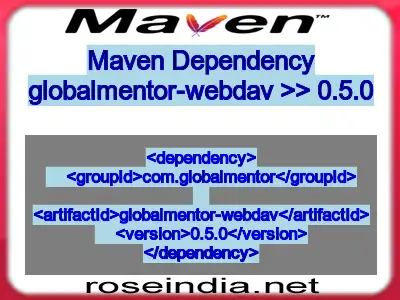 Maven dependency of globalmentor-webdav version 0.5.0