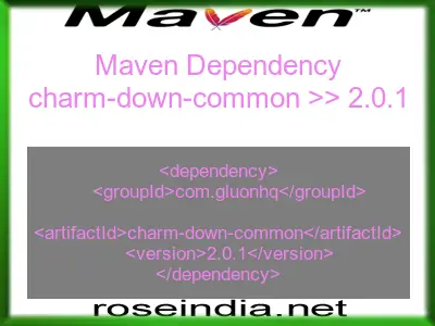Maven dependency of charm-down-common version 2.0.1