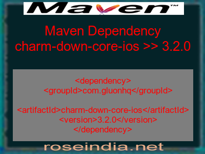 Maven dependency of charm-down-core-ios version 3.2.0