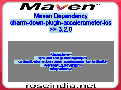 Maven dependency of charm-down-plugin-accelerometer-ios version 3.2.0