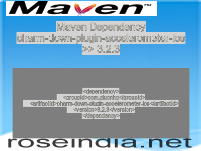 Maven dependency of charm-down-plugin-accelerometer-ios version 3.2.3