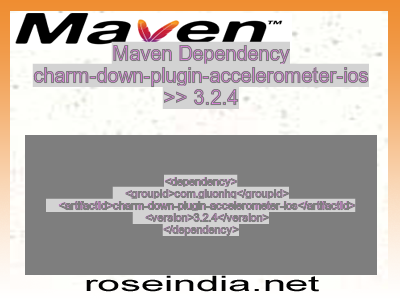 Maven dependency of charm-down-plugin-accelerometer-ios version 3.2.4