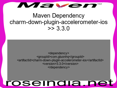 Maven dependency of charm-down-plugin-accelerometer-ios version 3.3.0