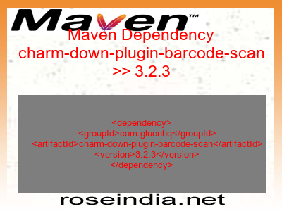 Maven dependency of charm-down-plugin-barcode-scan version 3.2.3