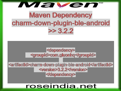 Maven dependency of charm-down-plugin-ble-android version 3.2.2