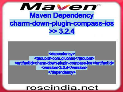 Maven dependency of charm-down-plugin-compass-ios version 3.2.4