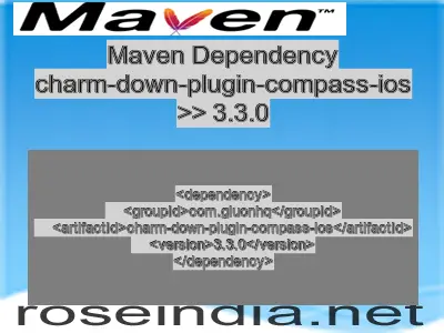 Maven dependency of charm-down-plugin-compass-ios version 3.3.0
