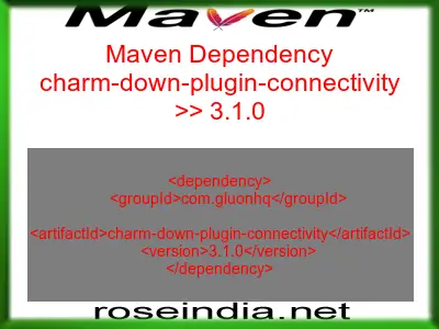 Maven dependency of charm-down-plugin-connectivity version 3.1.0