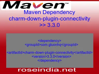 Maven dependency of charm-down-plugin-connectivity version 3.3.0