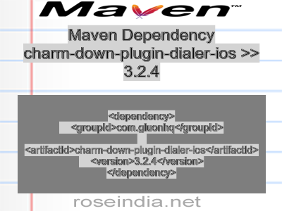 Maven dependency of charm-down-plugin-dialer-ios version 3.2.4
