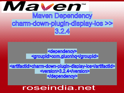 Maven dependency of charm-down-plugin-display-ios version 3.2.4