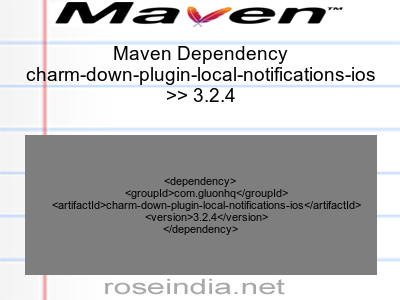 Maven dependency of charm-down-plugin-local-notifications-ios version 3.2.4