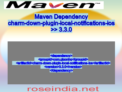 Maven dependency of charm-down-plugin-local-notifications-ios version 3.3.0