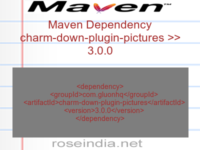 Maven dependency of charm-down-plugin-pictures version 3.0.0