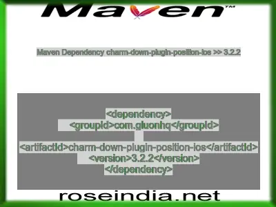 Maven dependency of charm-down-plugin-position-ios version 3.2.2