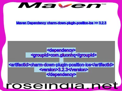 Maven dependency of charm-down-plugin-position-ios version 3.2.3