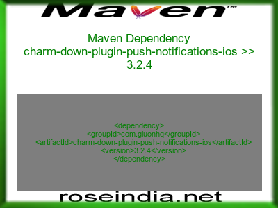 Maven dependency of charm-down-plugin-push-notifications-ios version 3.2.4