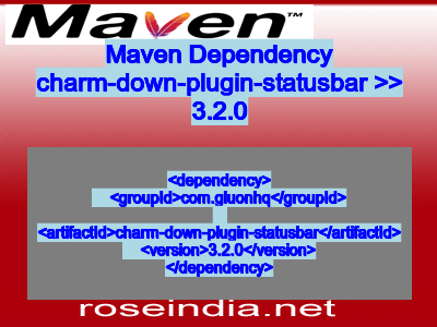 Maven dependency of charm-down-plugin-statusbar version 3.2.0