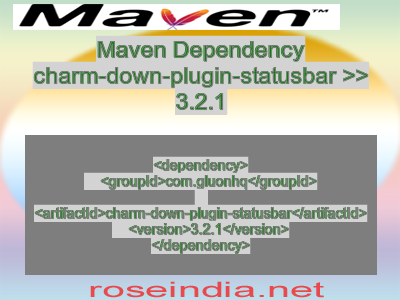 Maven dependency of charm-down-plugin-statusbar version 3.2.1